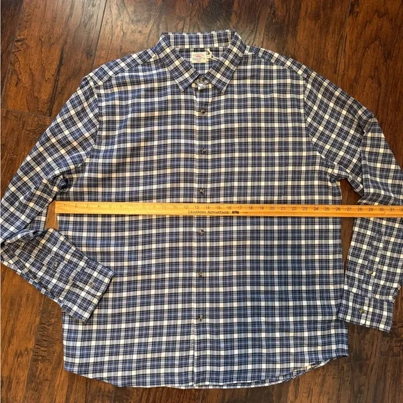 FAHERTY Shirt The Everyday Button Down Long Sleeve Navy Plaid XXL NWT - Picture 11 of 14